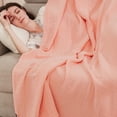 thumbnail image 4 of EMME Cotton Throw Blanket for Couch Soft Muslin Blankets 50"x60" Lightweight Breathable Blanket All Season Gauze Blanket, Pink, 4 of 6