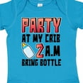 thumbnail image 4 of Inktastic Party at My Crib 2 A.m. Bring Bottle Baby Humor Boys or Girls Baby Bodysuit, 4 of 5