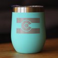 thumbnail image 2 of Bevvee Insulated Wine Tumbler 12 oz Flag Of Colorado Colorado Enthusiast Gifts Tumblers, 2 of 4