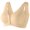 Beige, variant on khonts,Women's Front Snap Closure Support Bras Push up Full Coverage Breathable Wireless Bra Soft Comfort Thin Light Everyday Bralettes Black XL