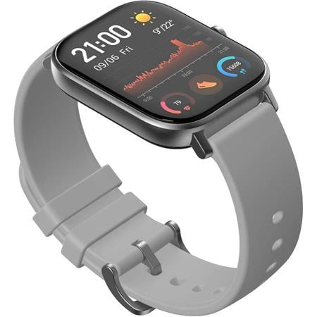 Amazfit - GTS Smartwatch 42mm Aluminum - Lava Gray With Silicone Band