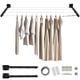 thumbnail image 1 of Tendedero Plegable, Tendedero Retractil Pared, Cable de Acero, Reforzado con Metal, para Colgar Ropa y Mantas Pesadas, Adecuado para Patio, Balcón, Terraza, Exterior(Negro, 4 lineas), 1 of 7