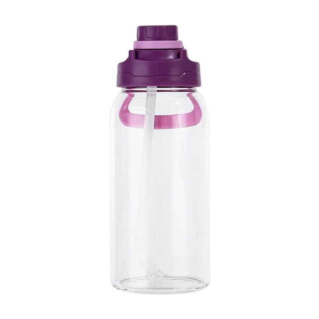 Advancent Vaso de paja de vidrio, gran volumen, 1350ml, resistente al calor, Color sólido, a prueba de fugas, para gimnasio en casa, entrenamiento Teteras Púrpura Advancent HA080639-01