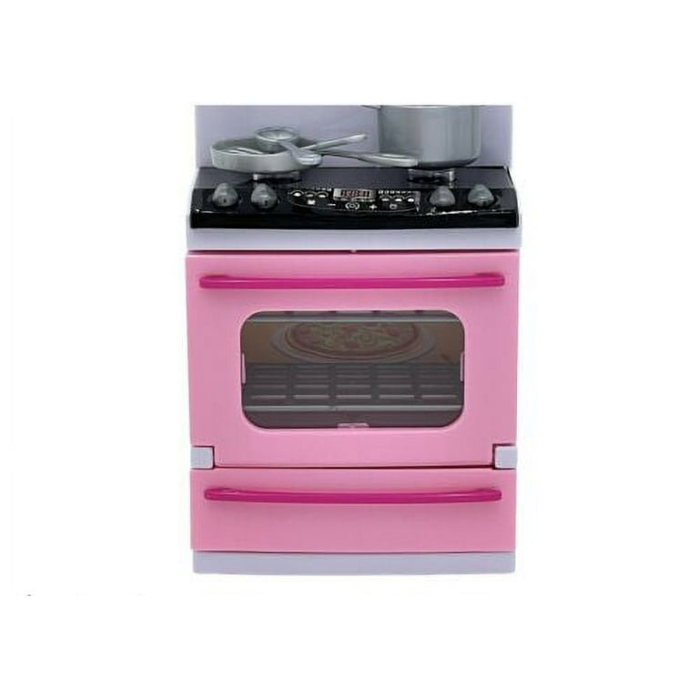 My Modern Mini Kitchen Play Set Stove Oven Pots Pan Opens Lights Sound Pink