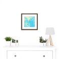 thumbnail image 2 of Green Blue Cloud Weather Sky 8X8 Inch Square Wooden Framed Wall Art Print Picture with Mount, 2 of 4