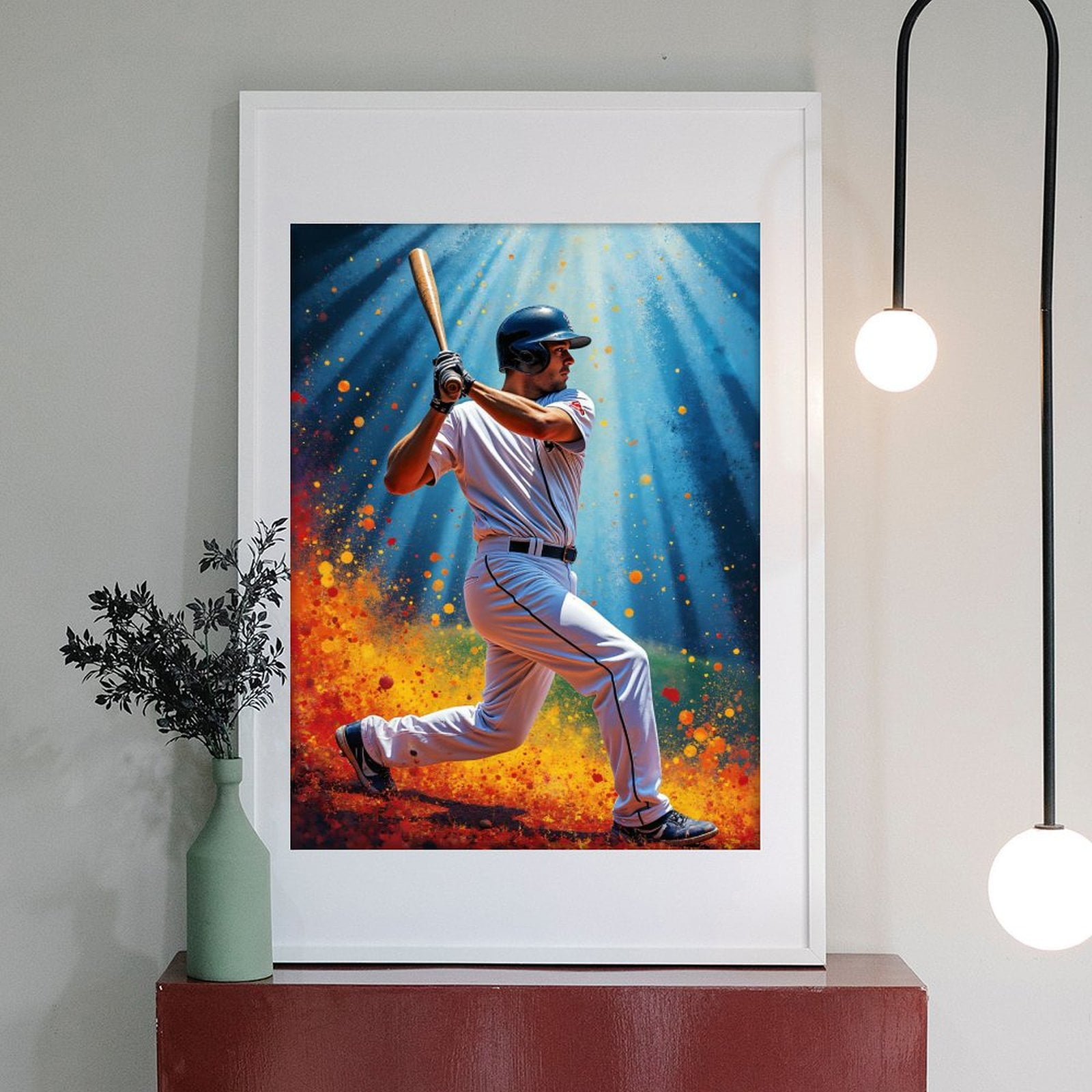 Diamond Art Kit for Adults, Baseball Player Splendid Action Scene Diamond Painting for Adults Beginners, DIY Diamond Art Painting Kits, 5D Diamond Painting Crafts for Home Decor 12x16 Frameless