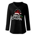 thumbnail image 4 of DPTALR T-shirt Décontracté à Col en V de Noël Imprimé à Manches Longues pour Femmes, 4 of 4