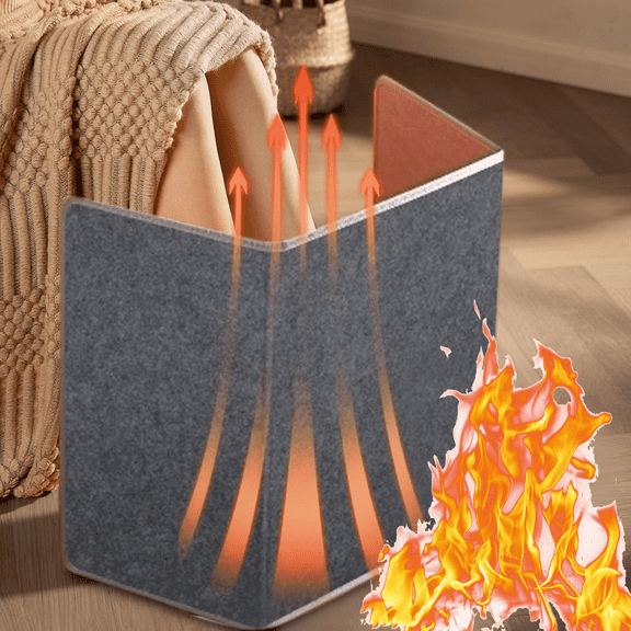 Foldable Under Desk Leg Warmer, Portable Foot Heater for Office & Home with Soft Blanket, 5 Levels High Temperature,Foldable Quiet Under Desk Leg Foot Knee Heater (Grey)