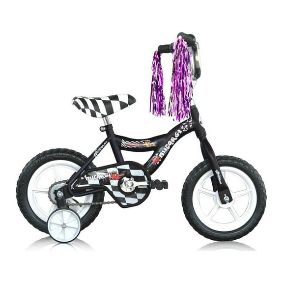 USToyOutlet 12" Kid's Beginner Bicycle for 2-4 Years Old Boys' and Girls' Bike Foam Tire for Indoor Use No Brake - Black