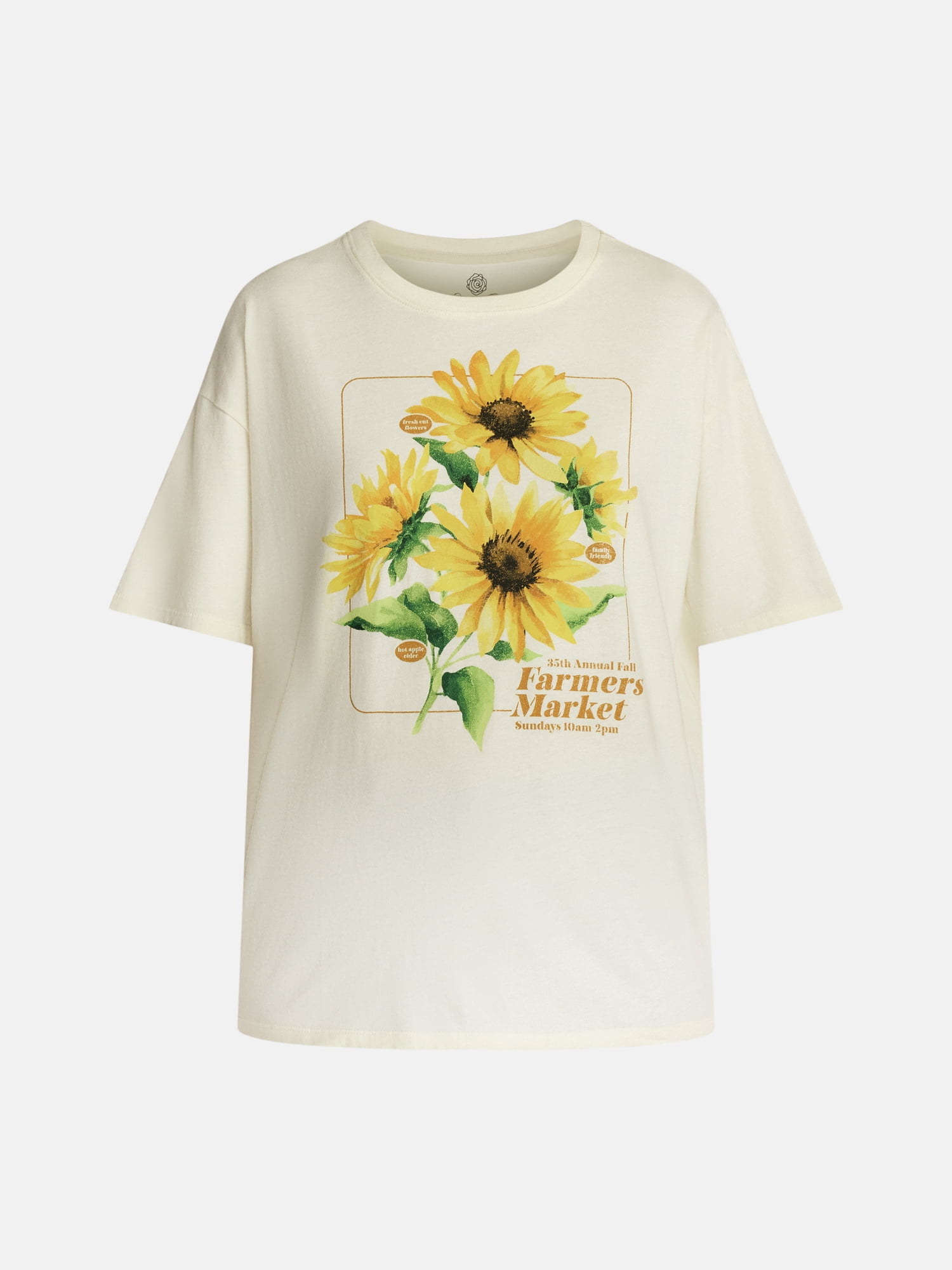 Women's Farmers Market Graphic Seasonal Fall Tee, from Positivitees, Sizes S-4X