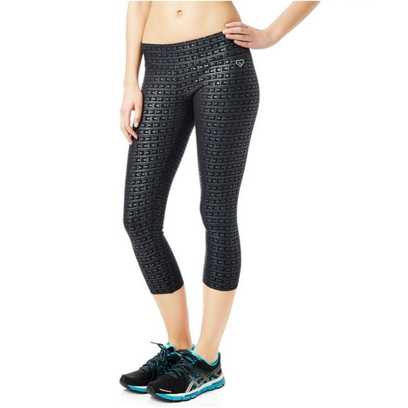 Aeropostale Womens Shimmer Crop Yoga Pants, Black, Juniors, X-Small