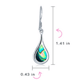 thumbnail image 4 of Bling Jewelry Womens Abalone Shell Teardrop Dangle Earrings with Iridescent Inlay, 4 of 5