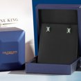 thumbnail image 5 of Gem Stone King 14K White Gold Green Mystic Topaz Stud Basket Setting Earrings | 2.00 Cttw | Gemstone November Birthstone | Octagon 7X5MM | Double Notch | Gold Earrings for Women Men, 5 of 6