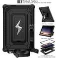 thumbnail image 3 of elitegadget Case for Lenovo Tab 10.1 inch 2025 Released (TB311FU) - Dual Layer Protective Hybrid Cover Case with Kickstand Lightning Design (Black/Black), 3 of 6