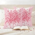 thumbnail image 3 of Eucalyptus Pink Outdoor Waterproof Pillow Covers, Stripes Bottle Flower Cactus Plant Decorative Square Throw Pillowcase Sofa Cushion Sham for Patio/Couch/Chair, 24"x24" 2 Pack, 3 of 8