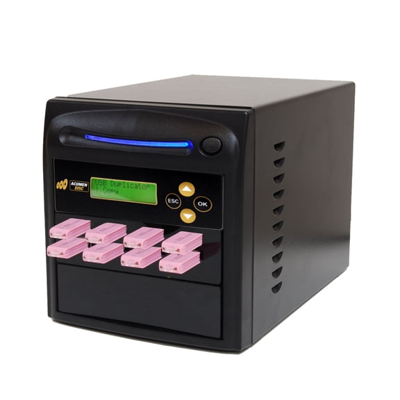 Acumen Disc 1 to 7 USB Drive Duplicator - Multiple Flash Memory Copier / SSD / External Hard Drive Clone (Up to 35mbps)  Sanitizer (DoD Compliant) - AD07-USB