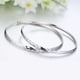 thumbnail image 1 of Pendientes de aro de Plata de Ley 925 originales de 3-6CM para mujer, exquisitos accesorios de joyería para novia y estudiante, regalo de moda de boda, 1 of 2