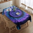 thumbnail image 2 of Blue Purple Tie Dye Mandala Pattern Rectangle Tablecloth 60"x84",Waterproof Polyester Rectangle Table Cloth, Wipeable Spillproof Polyester Tablecloth for Dining, Camping, Indoor and Outdoor, 2 of 5