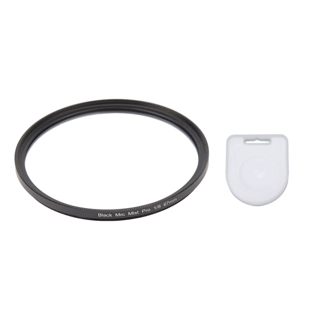 Filtro de niebla negra para cámara, filtro de luz suave negro de 1/8, filtro de enfoque suave para retratos, video, vlogs y fotografía de retratos, 67 mm
