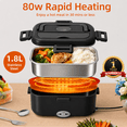 thumbnail image 5 of DCUTIE Heated Lunch Box, 1.8L Stainless Steel Food Warmer for Adults, 80W Portable, 5 of 11