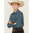 thumbnail image 2 of Cody James Boys' Lasso Paisley Print Long Sleeve Snap Western Shirt - CBFA24W39-BL X-  US, 2 of 4