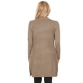 thumbnail image 3 of Women's Long Sleeve Loose Fit Open Front Pockets Solid Knit Sweater Cardigan, 3 of 4