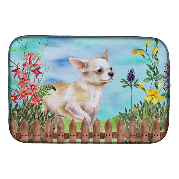 Chihuahua Leg up Spring Dish Drying Mat