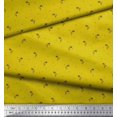 thumbnail image 2 of Soimoi Yellow Poly Georgette Fabric Paddy & Dots Print Sewing Fabric Yard 52 Inch Wide, 2 of 3