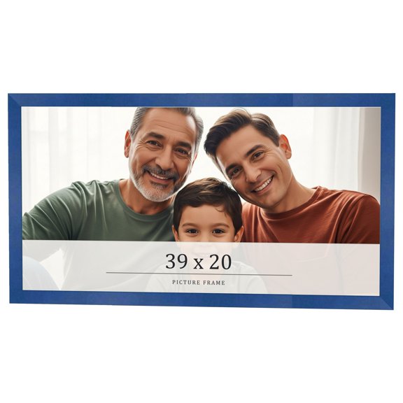 39x20 Frame Blue Solid Wood Picture Frame Width 0.75 Inches | Interior Frame Depth 0.625 Inches |
