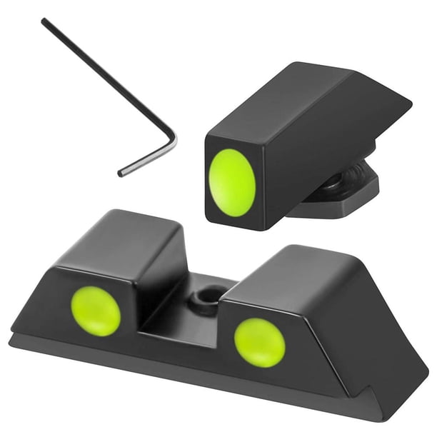 Miras Nocturnas Miras De Fibra Óptica Miras Delanteras Y Traseras De Aleación De Aluminio Con Llave Hexagonal Interna Sweethay OD014857-01