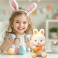 thumbnail image 5 of PPgejGEK 10.2-inch Hugging Carrot White Bunny Plush Toy Girls Sleeping Companion Doll, 5 of 6