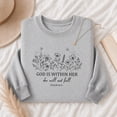 thumbnail image 4 of Jollimate God Is Within Her She Will Not Fall Sweatshirt, Psalm 46:5 Christian Graphic Pullover, Gift for Women, 4 of 6