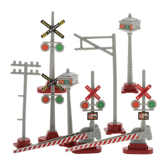 Tineasur 8-Piece Assorted Color Plastic Model Train Signal Lights for Railroad Layouts and Model Railroading Projects