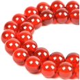 thumbnail image 3 of 90 cuentas de piedra sueltas espaciadoras redondas de cornalina natural de 0.157 in para hacer joyas de 15.5 pulgadas, 1 hebra (cornalina, 0.157 in, 90 cuentas), 3 of 5