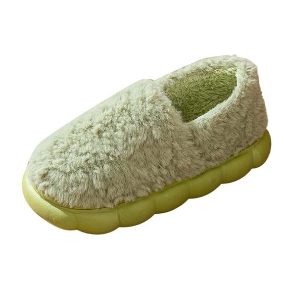 CAIXIA Women's Memory Foam Slippers for Comfort Soft Lined Indoor Outdoor Slide On with Heel Support and Non Sole,Green