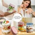 thumbnail image 2 of XKDOUS 6 Pack Overnight Oats Containers Jars with Lids, 16 oz Glass Mason Jars for Overnight Oats, Yogurt Container Sealed Oatmeal Container for Milk, Salad, Cereal, Fruit, 2 of 8