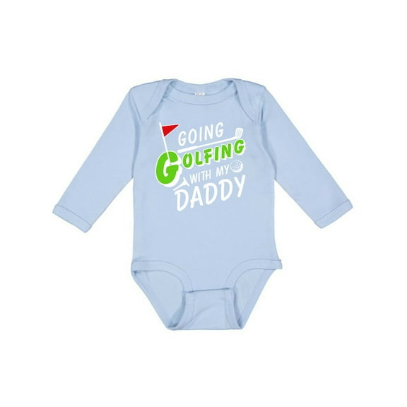 Inktastic Going Golfing with My Daddy- Kids Golf Boys or Girls Long Sleeve Baby Bodysuit