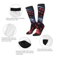 thumbnail image 3 of Fotbe Cosmic Red Sparkle Dice Calcetas Divertidas Estampadas para Hombre y Mujer, Calcetas de Algodón hasta la Rodilla para Caminar, Correr, Enfermería y Embarazo, 3 of 6