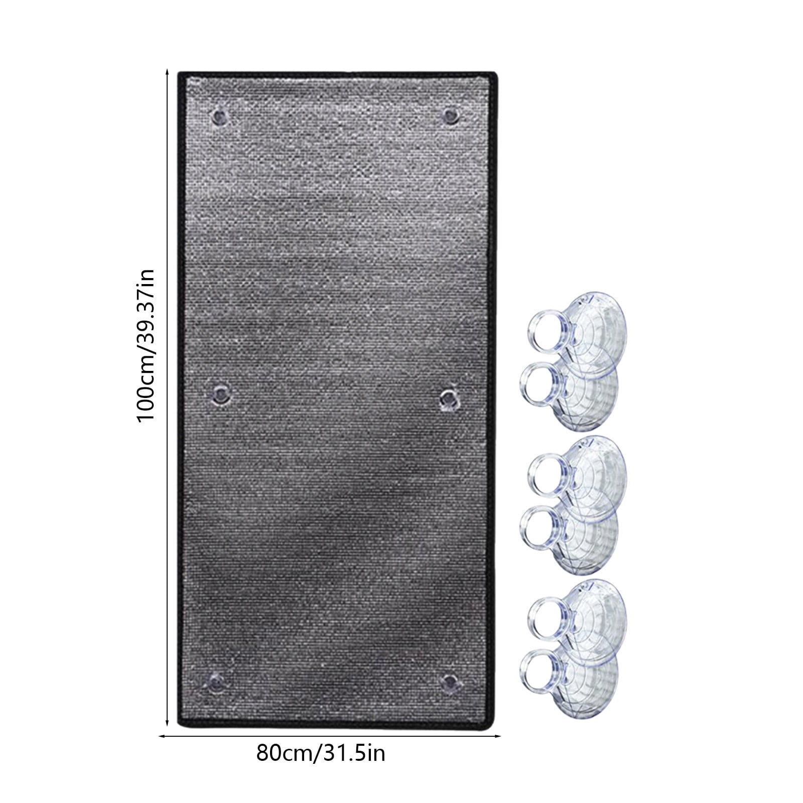 YiJuHui 4pcs Cooling Privacy Window Film, Anti UV Protection, Total Blackout, Sun Roof Insulation, Aluminum Foil Visor, Easy to Disassemble/Reusable, for Home M