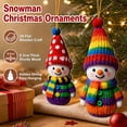 thumbnail image 3 of 16 PCS Colorful Christmas Snowman Christmas Tree Decorations 2D Flat Festive Cartoon Snowmen Hanging Ornaments for Home and Garden Christmas Trees Winter Snowman Christmas Decor Xmas Party Supplies, 3 of 7
