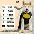thumbnail image 2 of TELOLY Bat Classic Batshield Logo Pet Dog Costume Suitable for Dogs or Cats of All Sizes Comics Bat Halloween Costume Funny Dog Costume (2X-Large), 2 of 7