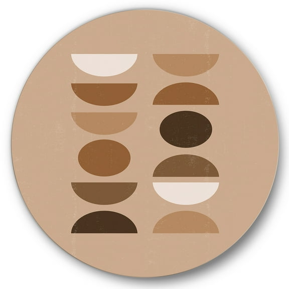 Abstract Moon and Sun Geometric Print II 36 in x 36 in Painting Art Prints, by Designart