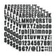 thumbnail image 1 of Kit de calcomanías de letras y números de vinilo Uxcell, calcomanías autoadhesivas para buzón, señal negra 486 piezas 6 hojas, 1 of 6