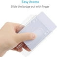 thumbnail image 4 of 10PCS Easy Access Protector Vertical 2-Card ID Badge Holders for Office License Credit Card, 4 of 10
