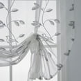 thumbnail image 2 of Sheer Curtains for Bedroom Girls Flower Embroidered Curtains Tie Up Curtains Kitchen Liftable Curtain Balloon Curtains for Windows Roman Curtain for Kitchen Sheer Curtain Decor, 24 x 47 Inch, 2 of 7
