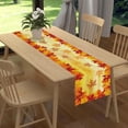 thumbnail image 4 of Linen Orange Watercolor Maple Leaf Fall Table Runner 72 Inches Long Farmhouse Fall Autumn Thanksgiving Home Kitchen Dining Room Table Decoration, 4 of 6