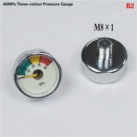 

One Pcs High Pressure Air Gauge Air Pressure Gauge Luminous Airfore Manometre 30/40MPa M8x1/M10 x1 Thread Paintball Gauge