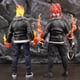 thumbnail image 2 of Marvel Ghost Rider Robbie Reyes abrigo de piel 6 "figura de acción SHIELD Serie 4 película Comics one:12 1/12 ropa PU juguetes modelo muñeca, 2 of 5