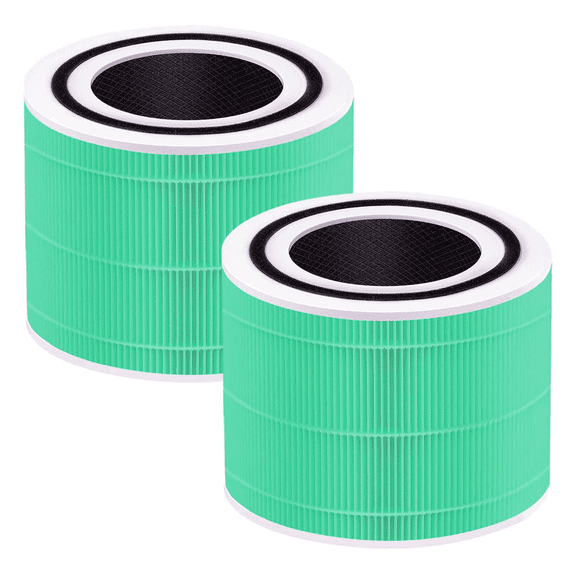2 pack Core 300 Toxin Absorber Replacement Filter for LEVOIT Core 300 / 300S / 300-P / 300S-P / P350 Air Purifier, 3-in-1 H13 True HEPA & Activated Carbon Filter, Core 300-RF-TX, Green