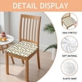 thumbnail image 2 of White Sunflower Seat Covers for Dining Room Chairs Set Of 6,Stretch Printed Washable Chair Seat Cover with Elastic Ties and Button,Removable Waterproof Couch Cushion Covers, 2 of 6